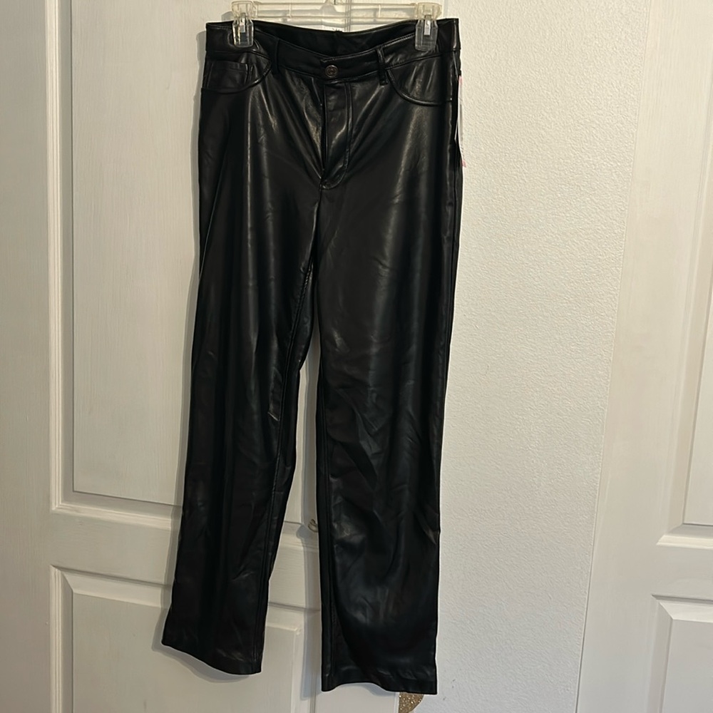 Joie Vegan Leather Pants Black Size 6 Limited Edition MSRP $148. NWT